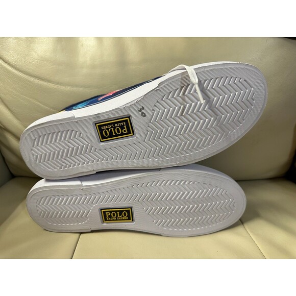 NWOB POLO RALPH LAUREN MEN'S shoes 14 Faxon X graphics Canvas Sneaker - Picture 11 of 12